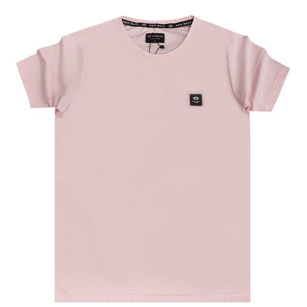 Ανδρική κοντομάνικη μπλούζα New wave clothing - 241-27 - lucky luke logo ροζ