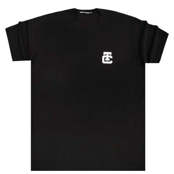 Ανδρική κοντομάνικη μπλούζα Tony couper  - T24/54 - t.c. logo μαύρο