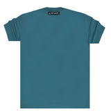 Κοντομάνικη μπλούζα Tony couper  - T24/37 - cool teddy logo πετρόλ