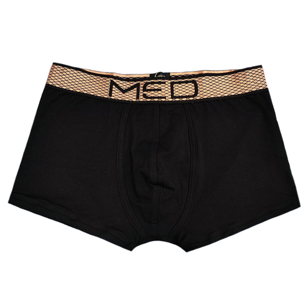 MED - 2112214-BRONZE - bronze accent boxer - black