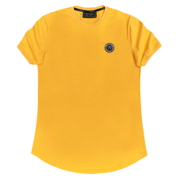 Κοντομάνικη μπλούζα Vinyl art clothing - 19510-27 - essential long line κίτρινο