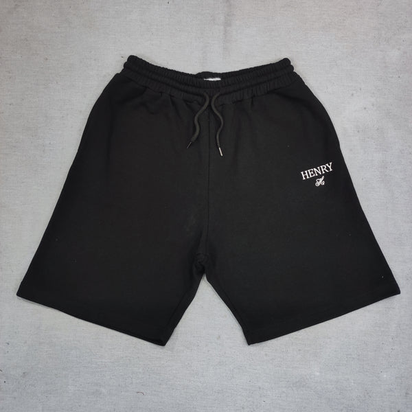 HENRY CLOTHING - 6-054 - LOGO SHORTS - BLACK