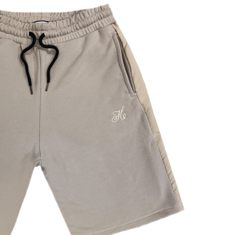 Ανδρική βερμούδα Henry Clothing - 6-056 - logo shorts μπεζ