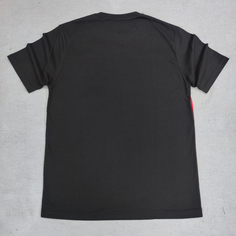 Henry clothing - 3-220 - tri color jersey tee - black