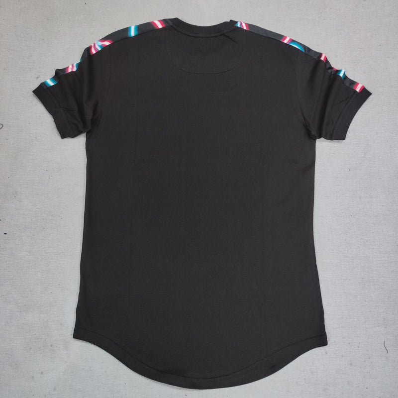 Henry clothing - 3-210 - neon tape tee - black