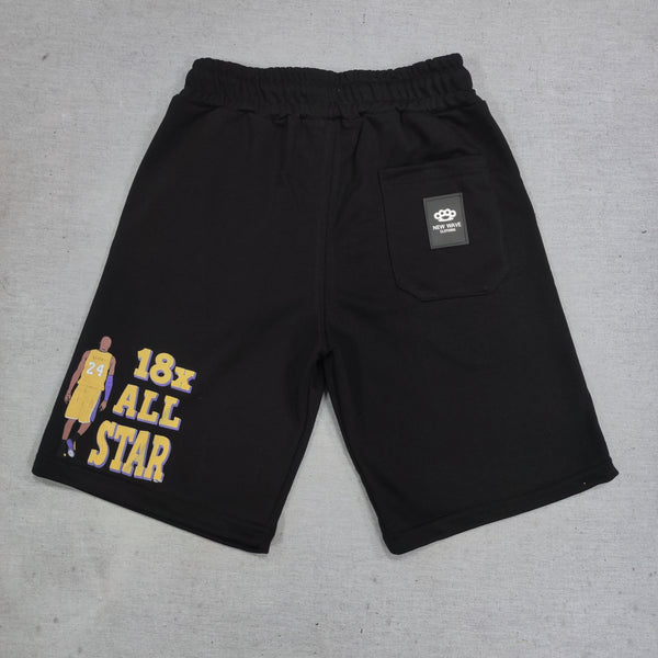 New wave clothing - 241-43 - bryant shorts - black