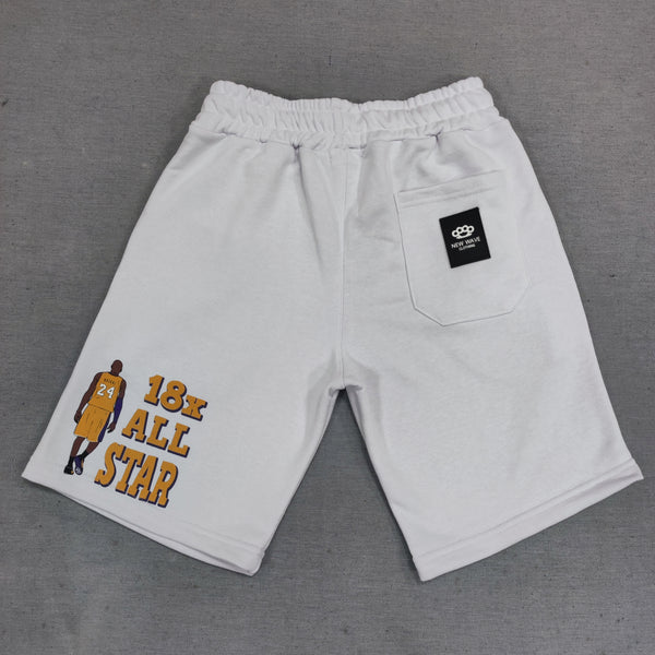 New wave clothing - 241-43 - bryant shorts - white