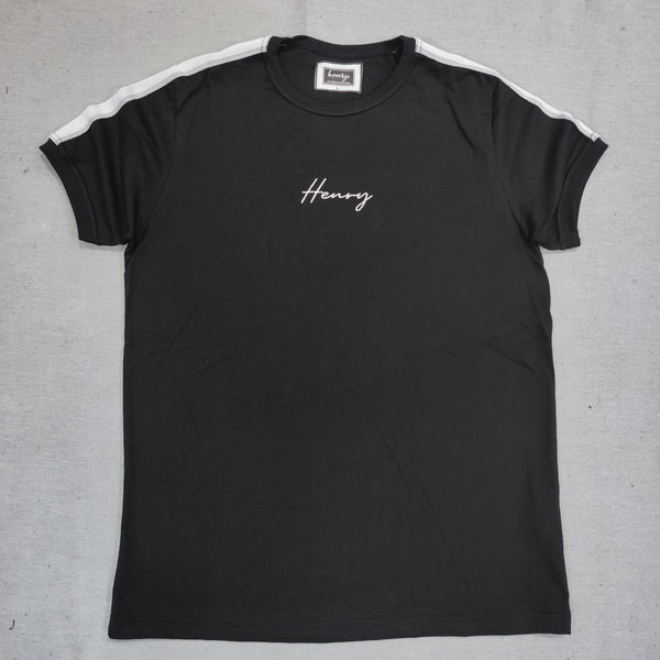 Henry clothing - 3-207 - logo taped tee - black