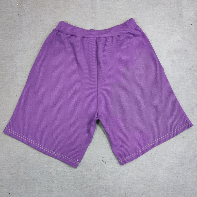 Close society - S24-900 - white patch spring shorts - purple