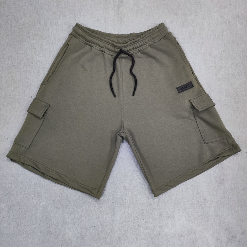 Ανδρική βερμούδα Close society - S24-500 - cargo patch logo shorts χακί