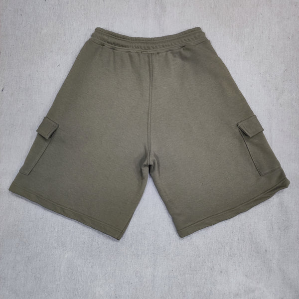 Ανδρική βερμούδα Close society - S24-500 - cargo patch logo shorts χακί