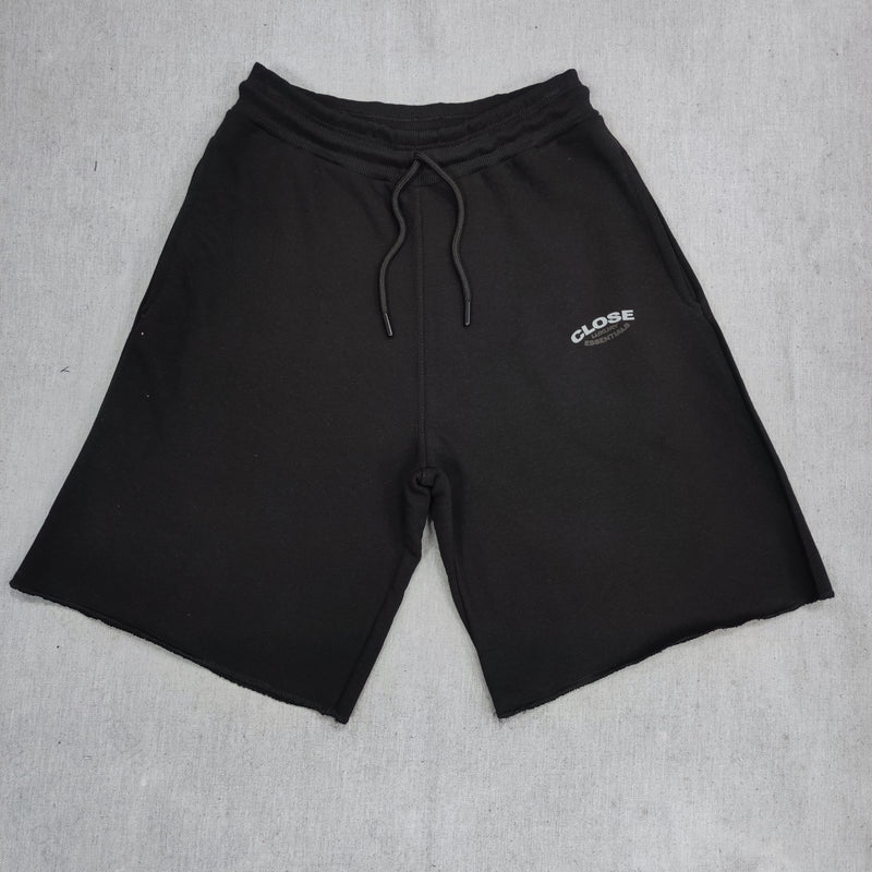 Ανδρική βερμούδα Close society - S24-408 - luxury logo shorts μαύρο