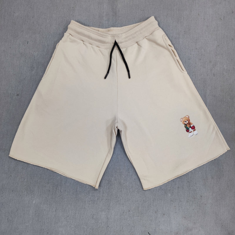 Ανδρική βερμούδα Close society - S24-402 - champion bear logo shorts μπεζ