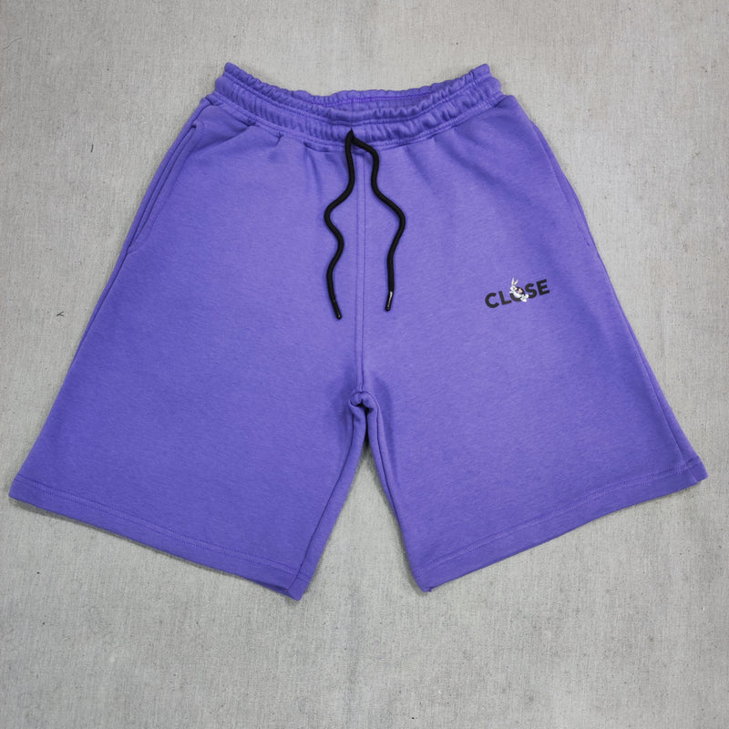 Ανδρική βερμούδα Close society - S24-406 - buggs logo shorts μωβ