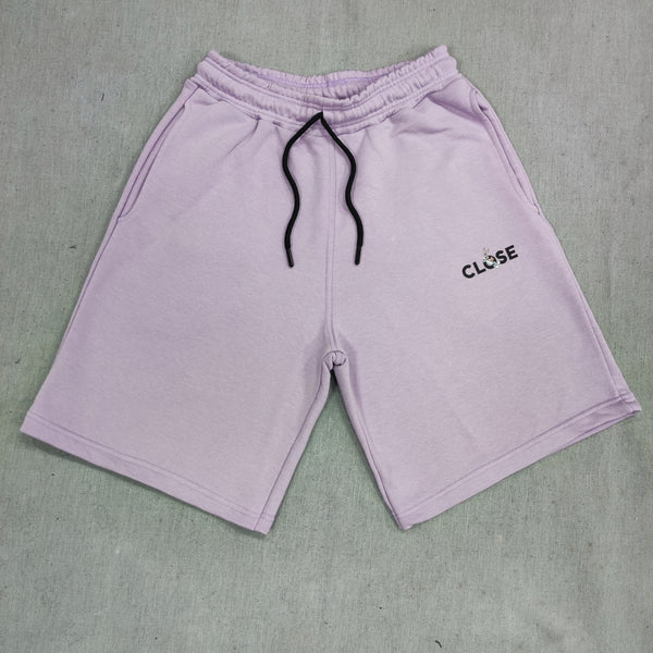 Ανδρική βερμούδα Close society - S24-406 - buggs logo shorts λιλά