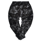 Ανδρική φόρμα Gang - QS9082 - hydrodip pattern cargo pants μαύρο