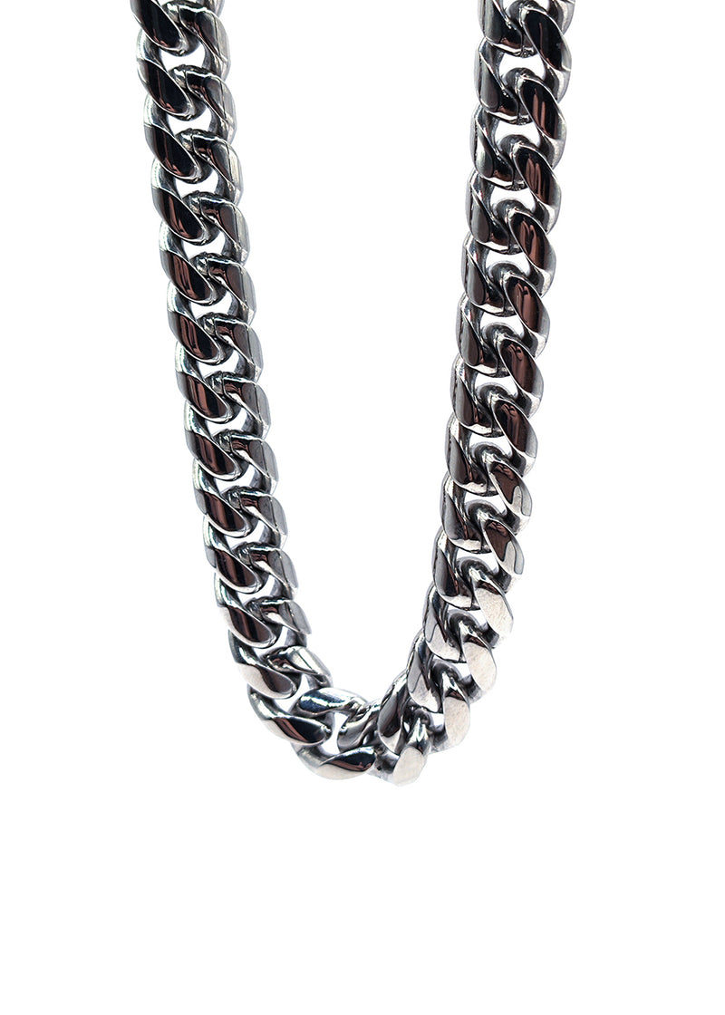 Αλυσίδα από ανοξείδωτο ατσάλι Gang - GCK006 - thick necklace chain ασημένιο