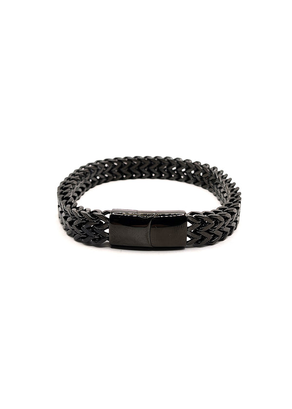 Βραχιόλι από ανοξείδωτο ατσάλι Gang - GCK034 - magnetic lock stainless steel bracelet μαύρο