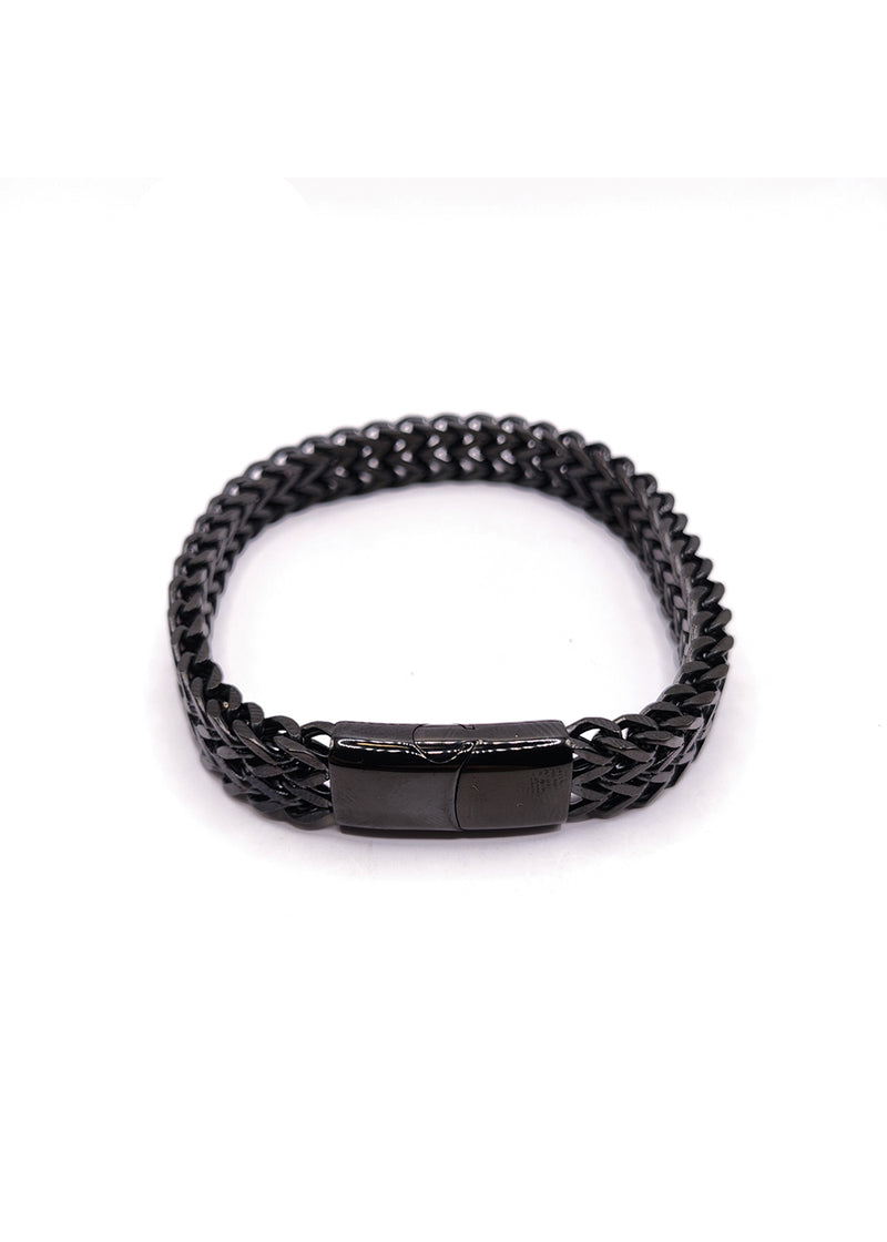 Βραχιόλι από ανοξείδωτο ατσάλι Gang - GCK034 - magnetic lock stainless steel bracelet μαύρο