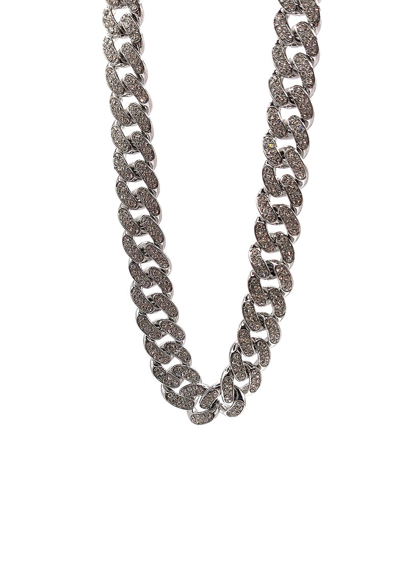 Αλυσίδα από ανοξείδωτο ατσάλι Gang - GCK001 - gems necklace chain ασημένιο