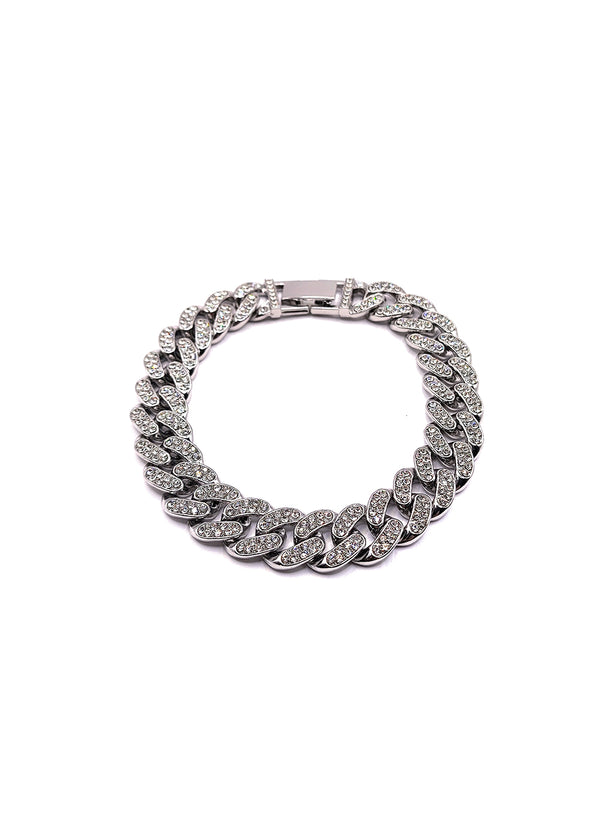 Βραχιόλι από ανοξείδωτο ατσάλι Gang - GCK029 - small gems stainless steel bracelet ασημένιο