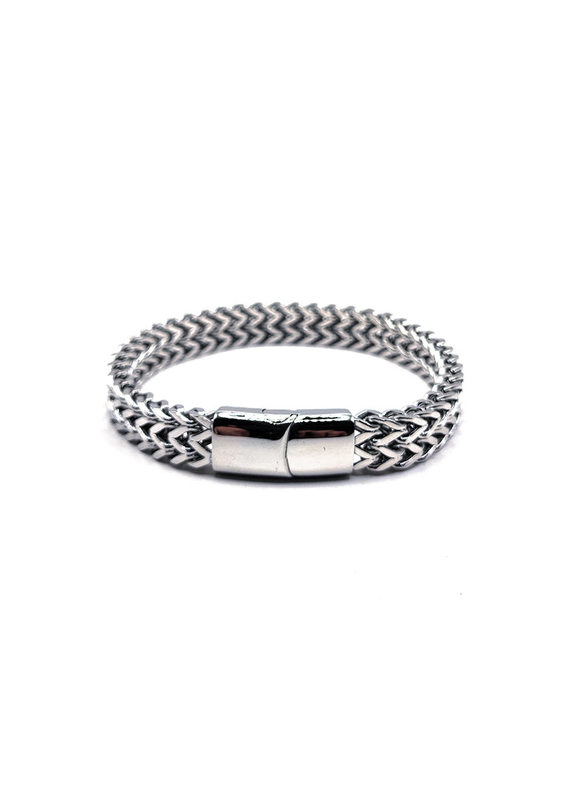 Βραχιόλι από ανοξείδωτο ατσάλι GUF - GCK035 - magnetic lock stainless steel bracelet ασημένιο