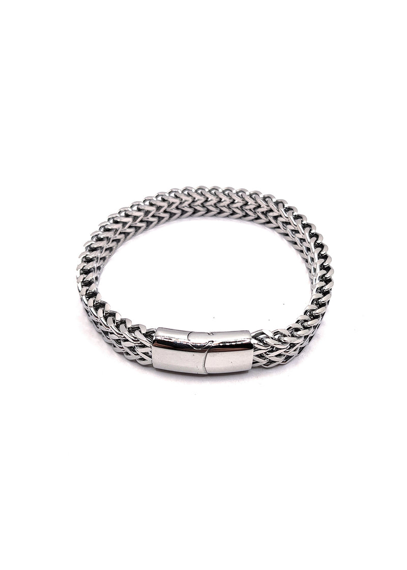 Βραχιόλι από ανοξείδωτο ατσάλι GUF - GCK035 - magnetic lock stainless steel bracelet ασημένιο