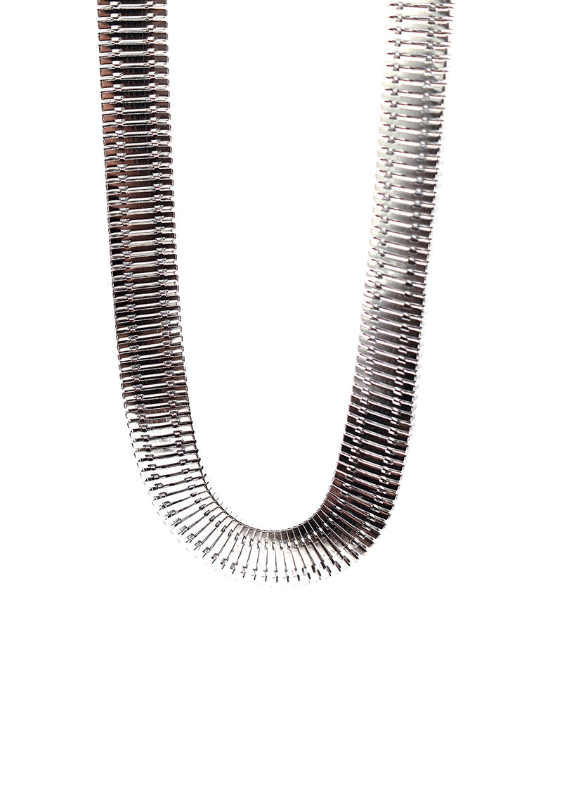 Αλυσίδα από ανοξείδωτο ατσάλι Gang - GCK013 - rib necklace chain ασημένιο