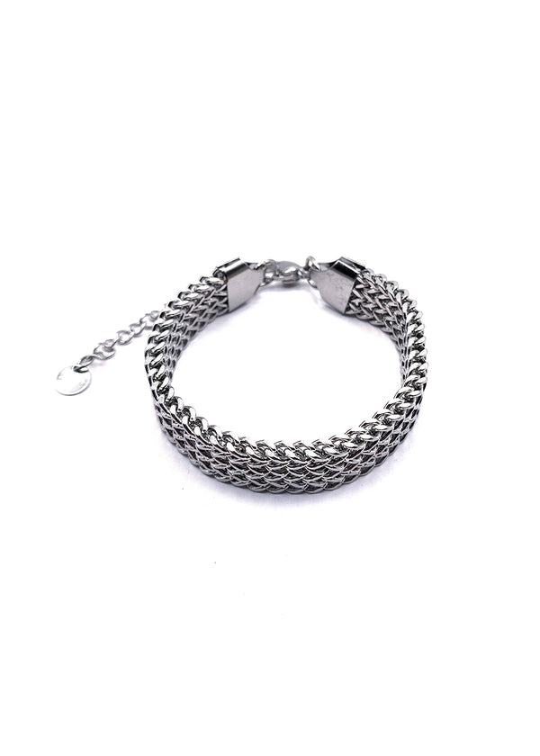 Βραχιόλι από ανοξείδωτο ατσάλι GUF - GCK022 - triplelock stainless steel bracelet ασημένιο