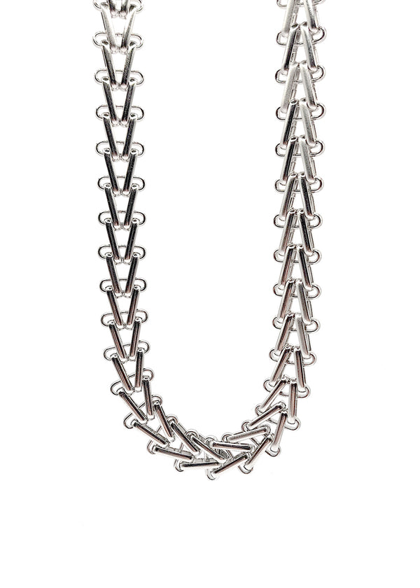 Αλυσίδα από ανοξείδωτο ατσάλι GUF - GCK015 - trinalge interlock necklace chain ασημένιο