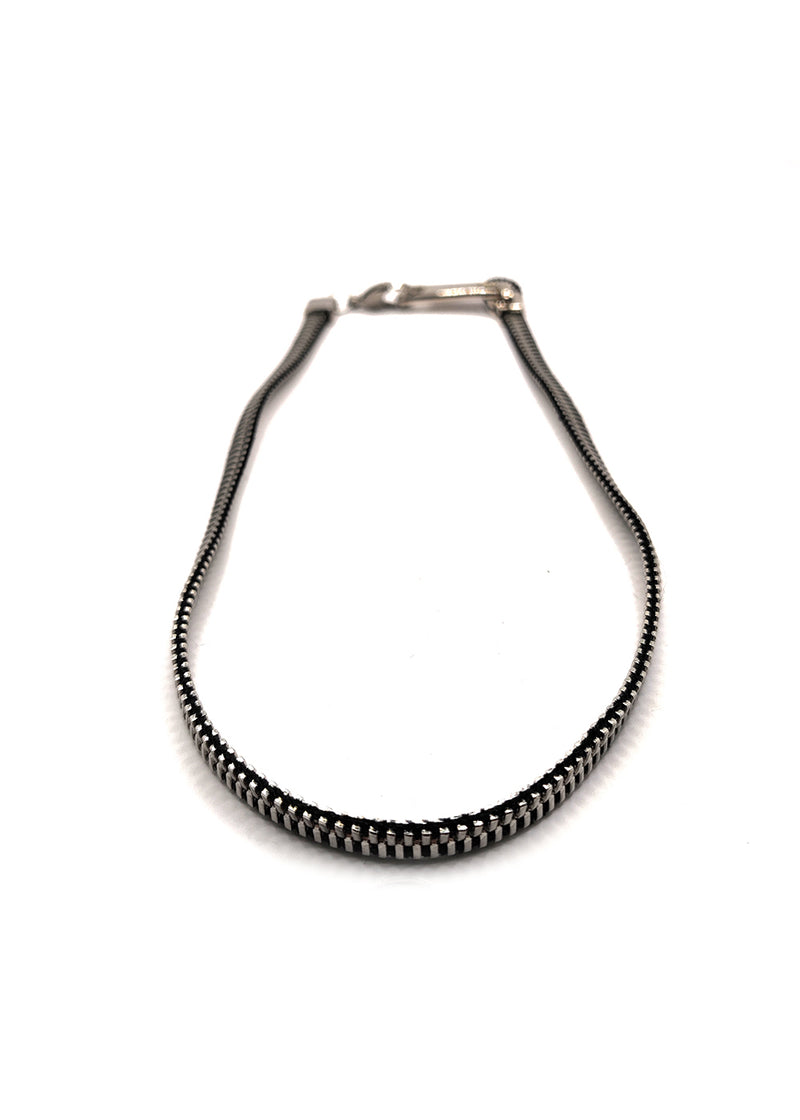 Αλυσίδα από ανοξείδωτο ατσάλι Gang - GCK014 - zipper necklace chain ασημένιο