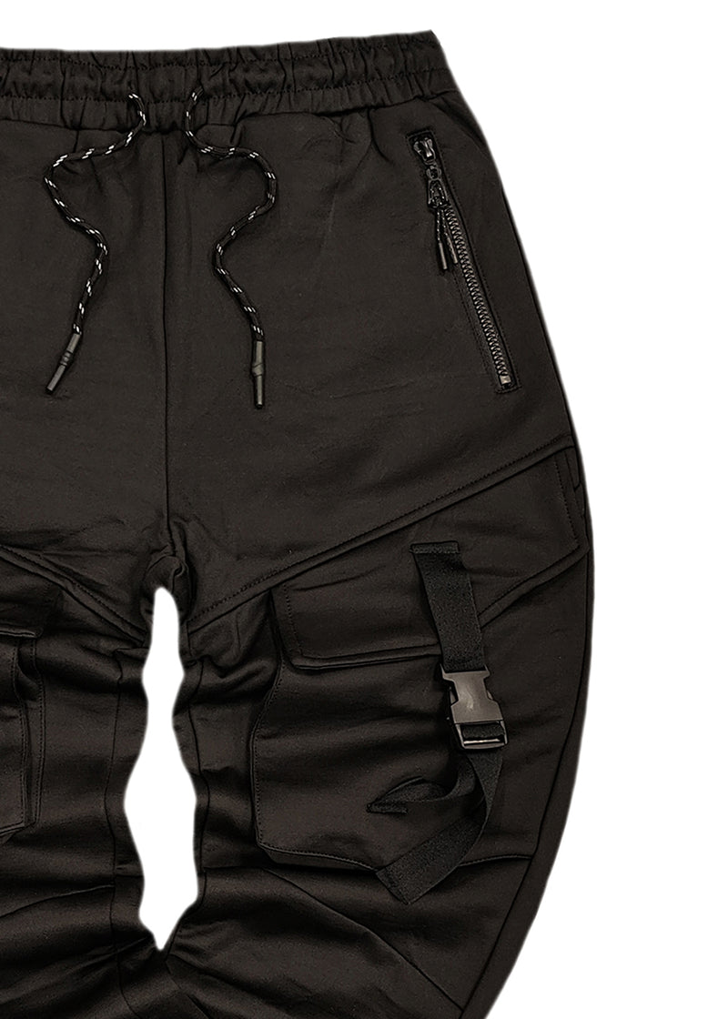 Ανδρική cargo φόρμα GUF - FE-5135-1 - cargo pants μαύρο