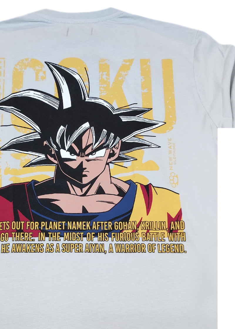Ανδρική κοντομάνικη μπλούζα New wave clothing - 251-17 - vanquish goku logo γκρι