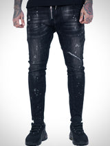 Ανδρικό jean παντελόνι Scapegrace - SCTJ00176 - zipper denim jeans μαύρο