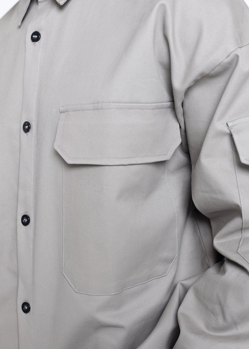 Ανδρικό πουκάμισο Devoted-14121-Shirt with Pockets Gray