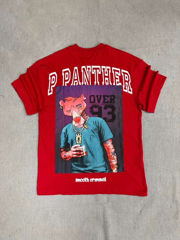 ICON D2 - Z-1001 - Oversized tee p. panther smooth criminal  - red