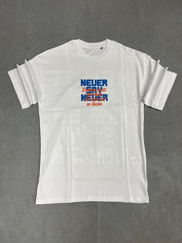 ICON D2 - Z-1002 - Oversized tee never say never  - white