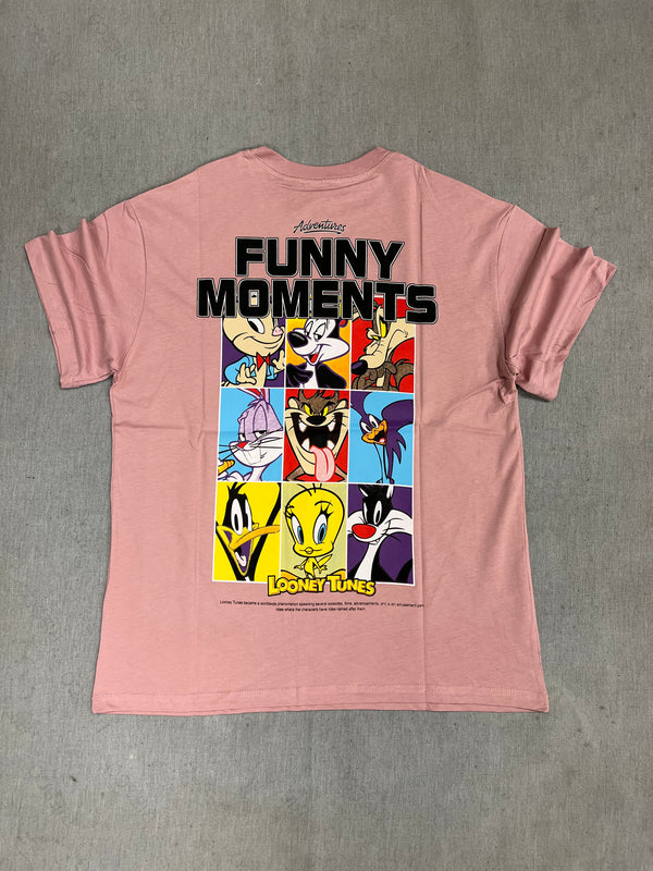 ICON D2 - Z-1010 - Regular fit Looney Tunes  adventures and funny moments  tee  - pink