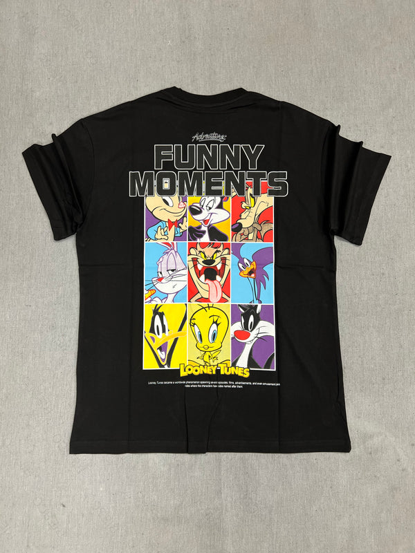 ICON D2 - Z-1010 - Regular fit Looney Tunes  adventures and funny moments  tee  - black
