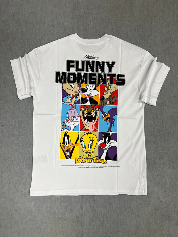 ICON D2 - Z-1010 - Regular fit Looney Tunes  adventures and funny moments  tee  - white