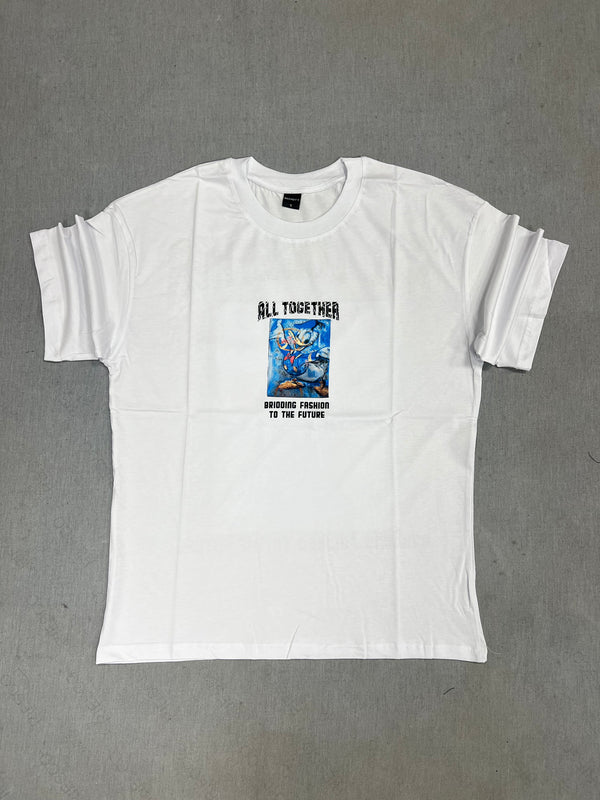 ICON D2 - Z-1011 - Oversized all together fashion to the future  tee  - white