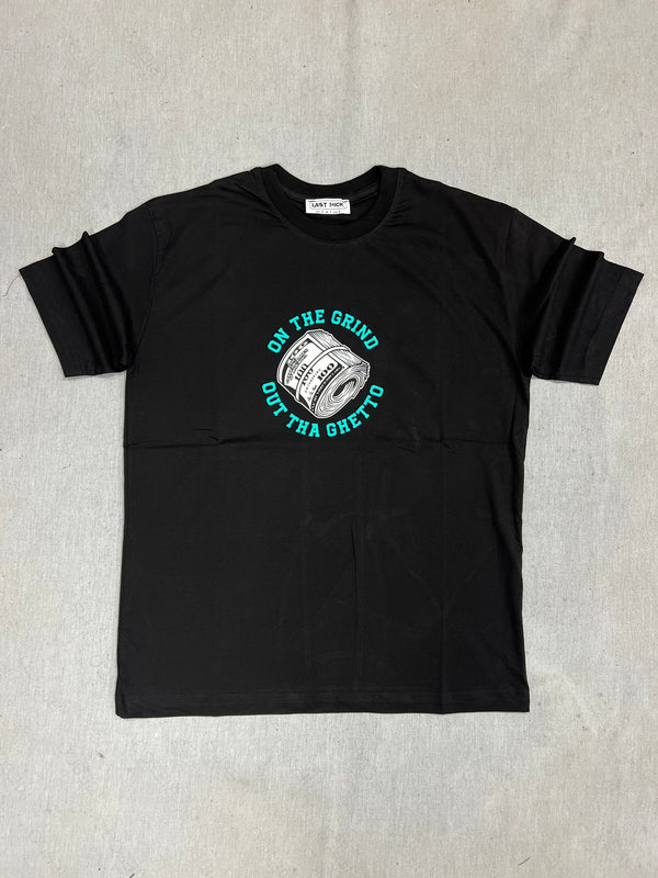 ICON D2 - Z-1012 - Oversized on the grid out tha ghetto  tee  - black