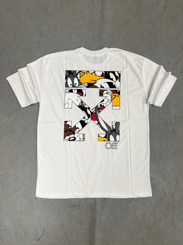 ICON D2 - Z-1069 - Oversized characters off tee - white