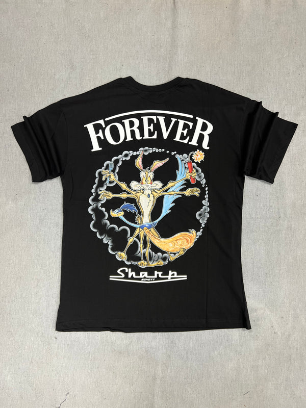 ICON D2 - Z-1008 - Oversized forever sharp coyote tee  - black