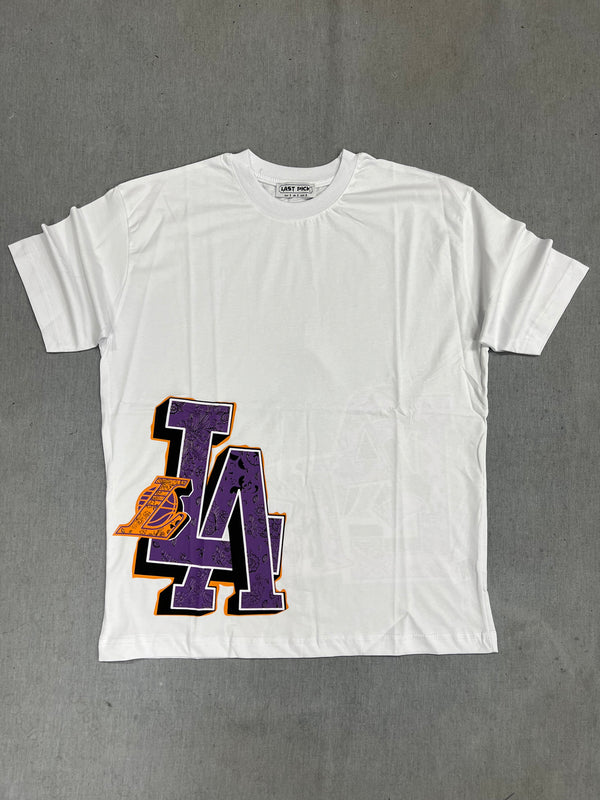 ICON D2 - Z-1013 - Oversized Lakers tee  - white