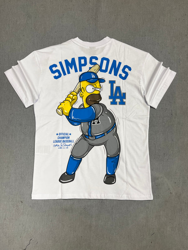 ICON D2 - Z-1014 - Regular Dodgers Simpsons tee  - white