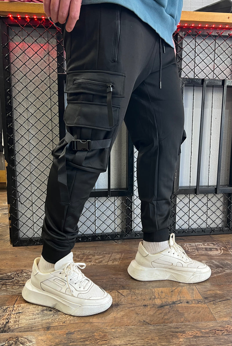 Ανδρική φόρμα GUF - XY-7067 - cargo pants μαύρο