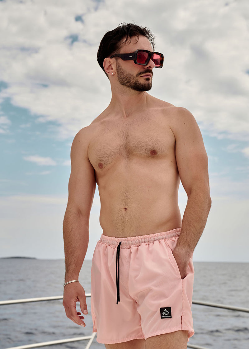 Ανδρικό μαγιό Τony couper - SW24/14 - black cube swimshorts ροζ