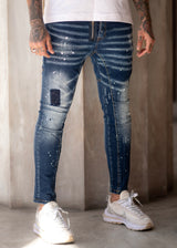 Ανδρικό jean παντελόνι Scapegrace - SCTJ00176 - zipper denim jeans μπλε