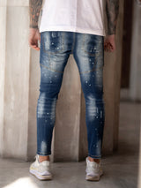 Ανδρικό jean παντελόνι Scapegrace - SCTJ00176 - zipper denim jeans μπλε